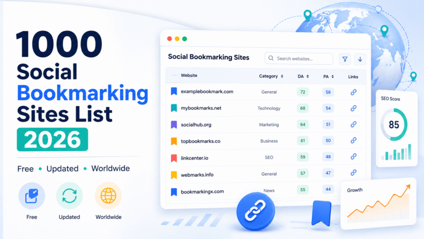 1000 Social Bookmarking Sites Lists 2026